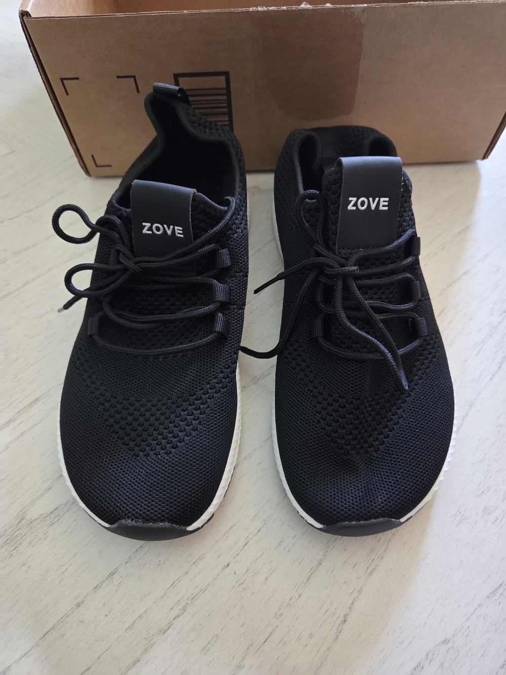 ZOVE Shoes Women 42 Extra Wide Width Wide Toe Box Sneakers Lightweight Black